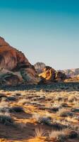 désert falaises à lever du soleil photo