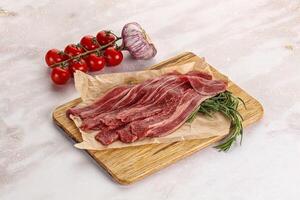 brut du boeuf Bacon pour cuisine photo