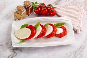 italien caprese salade avec mozzarella photo