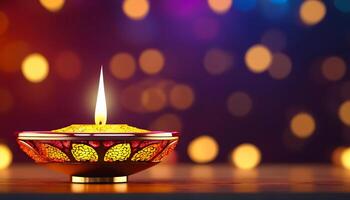 diwali Festival Contexte avec diya photo