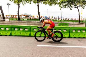 Rio de janeiro, Brésil, octobre 5, 2016 paralympique cyclistes participant dans le 2016 paralympique cycle course dans Rio de janeiro photo