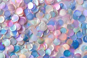 opalescent paillettes pour couture et artisanat avec Vide modèle. photo