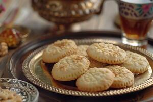 eid Al fitr apporte paix bonheur la prospérité et biscuits. photo