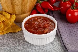 épicé mexicain sauce salsa tremper photo