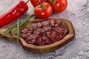 sauvage ours Viande fait maison saucisses photo