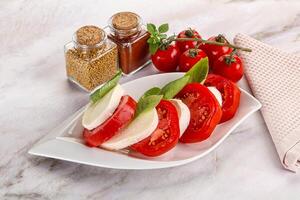 italien caprese salade avec mozzarella photo