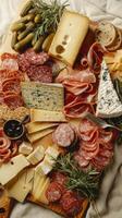 gourmet fromage et charcuterie assortiment photo