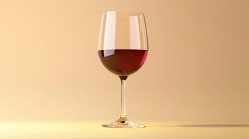 rouge du vin verre sur Jaune photo