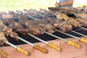 Viande à brésilien barbecue un événement photo