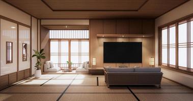 salle de cinéma design minimaliste style japonais rendu .3d photo