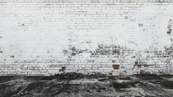 Urbain Contexte blanc ruiné industriel brique mur avec copie espace photo