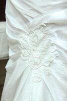 détail de robe de mariée photo