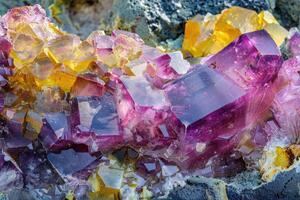 ai généré coloré silicate minéraux proche à vénéguera sur gran Canaria photo