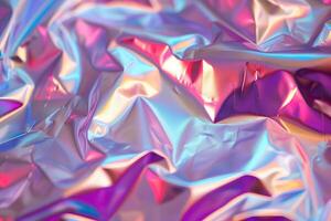 ai généré iridescent holographique déjouer texture pour divers conceptions. photo