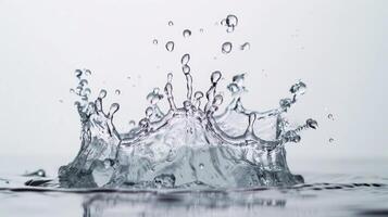 ai généré l'eau éclaboussure isolé sur blanc Contexte. photo