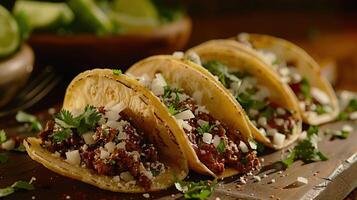 ai généré du boeuf tacos Texas mex mexicain nourriture photo