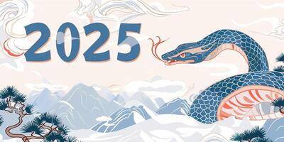 ai généré illustration pour culturel fête de chinois Nouveau année 2025 serpent zodiaque symbole photo