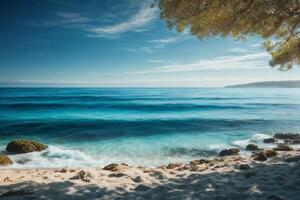 une vue de le océan de au dessus avec vagues photo