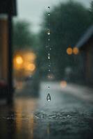 Contexte de pluie sur flou bokeh photo