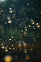 Contexte de pluie sur flou bokeh photo