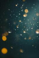 Contexte de pluie sur flou bokeh photo