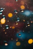 Contexte de pluie sur flou bokeh photo