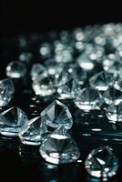 diamants sur le l'eau surface photo