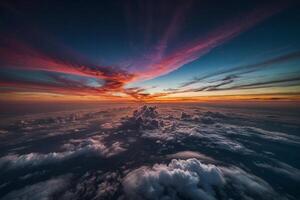 ciel Contexte avec blanc des nuages photo