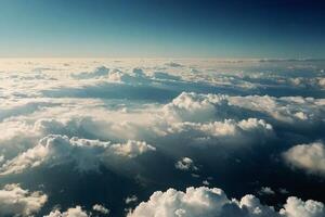 ciel Contexte avec blanc des nuages photo