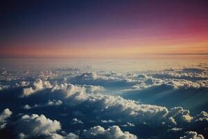 ciel Contexte avec blanc des nuages photo