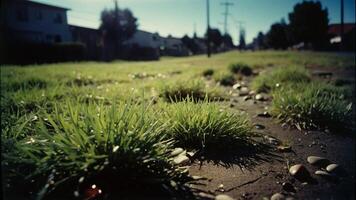 herbe dans le rue photo