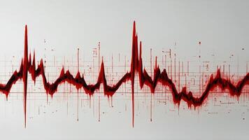 cardiogramme dans rouge sur une blanc Contexte photo