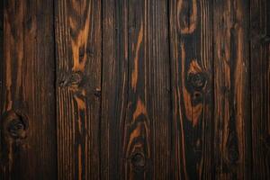 ai généré en bois texture Contexte avec foncé marron bois grain photo