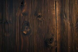 ai généré vieux en bois Contexte ou texture. foncé bois texture avec Naturel motifs. photo