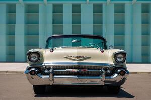 ai généré 1957 Chevrolet bel air convertible photo