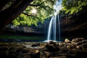 magnifique cascade dans le jungle. cascade dans le jungle. photo