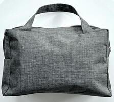 poche ou sac en tissu avec gris Couleur sur blanc Contexte photo