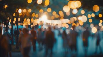 abstrait flou gens dans nuit Festival photo