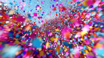 abstrait multi coloré confettis chute à Festival photo