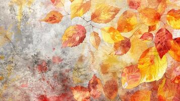 abstrait la nature peint avec aquarelle l'automne photo