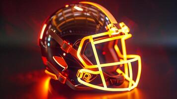 américain Football casque avec lumières photo