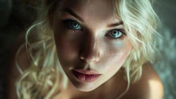 magnifique blond femme élégance et sensualité photo