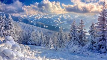 magnifique hiver la nature paysage incroyable Montagne photo