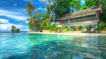 magnifique tropical plage de face Hôtel ré avec swi photo