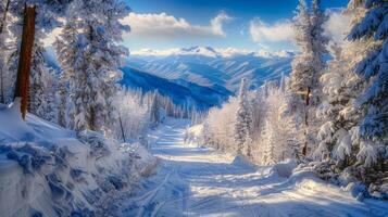 magnifique hiver la nature paysage incroyable Montagne photo