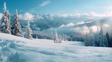 magnifique hiver la nature paysage incroyable Montagne photo