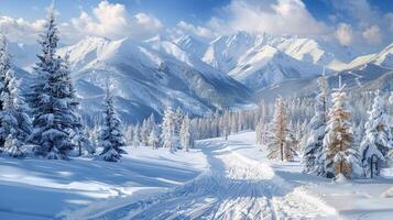 magnifique hiver la nature paysage incroyable Montagne photo