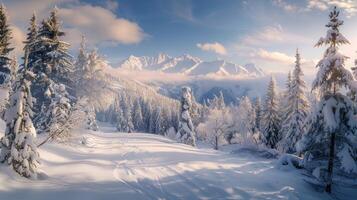 magnifique hiver la nature paysage incroyable Montagne photo