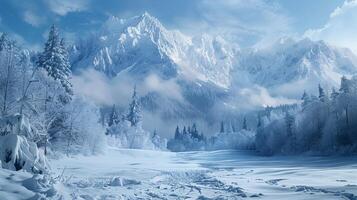 magnifique hiver la nature paysage incroyable Montagne photo