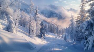 magnifique hiver la nature paysage incroyable Montagne photo